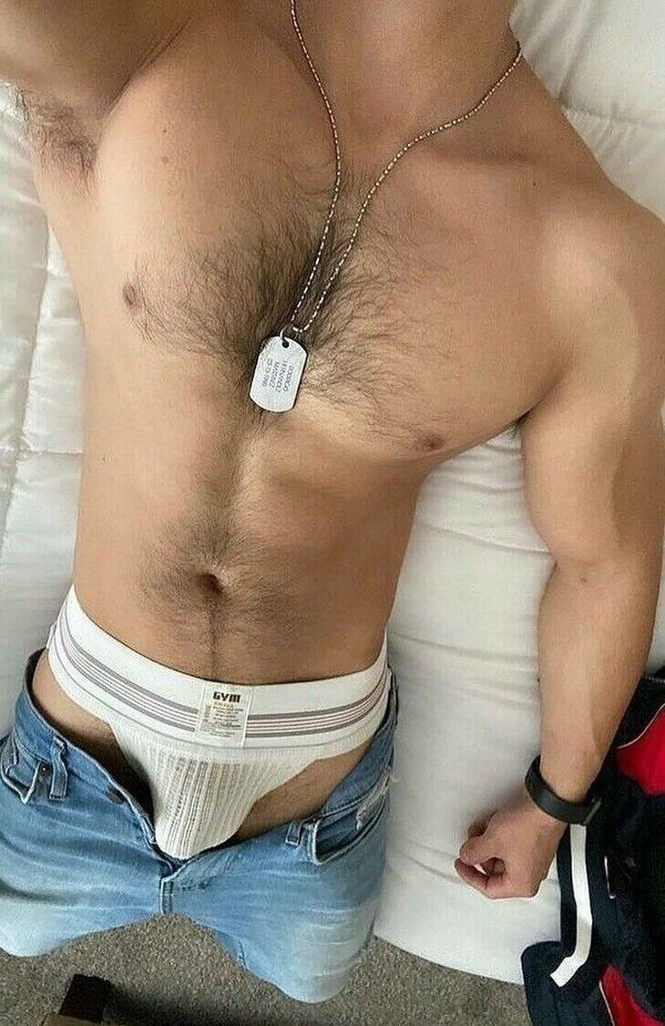 brad brazell add hairy chest jock photo