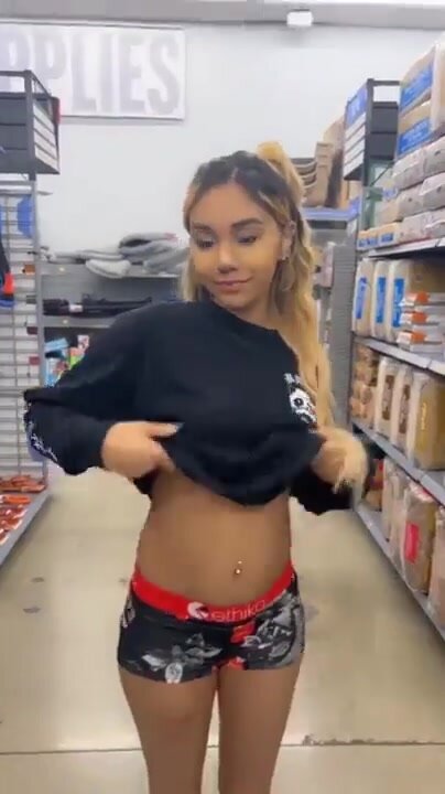 chethan bk add flashing tits in store photo