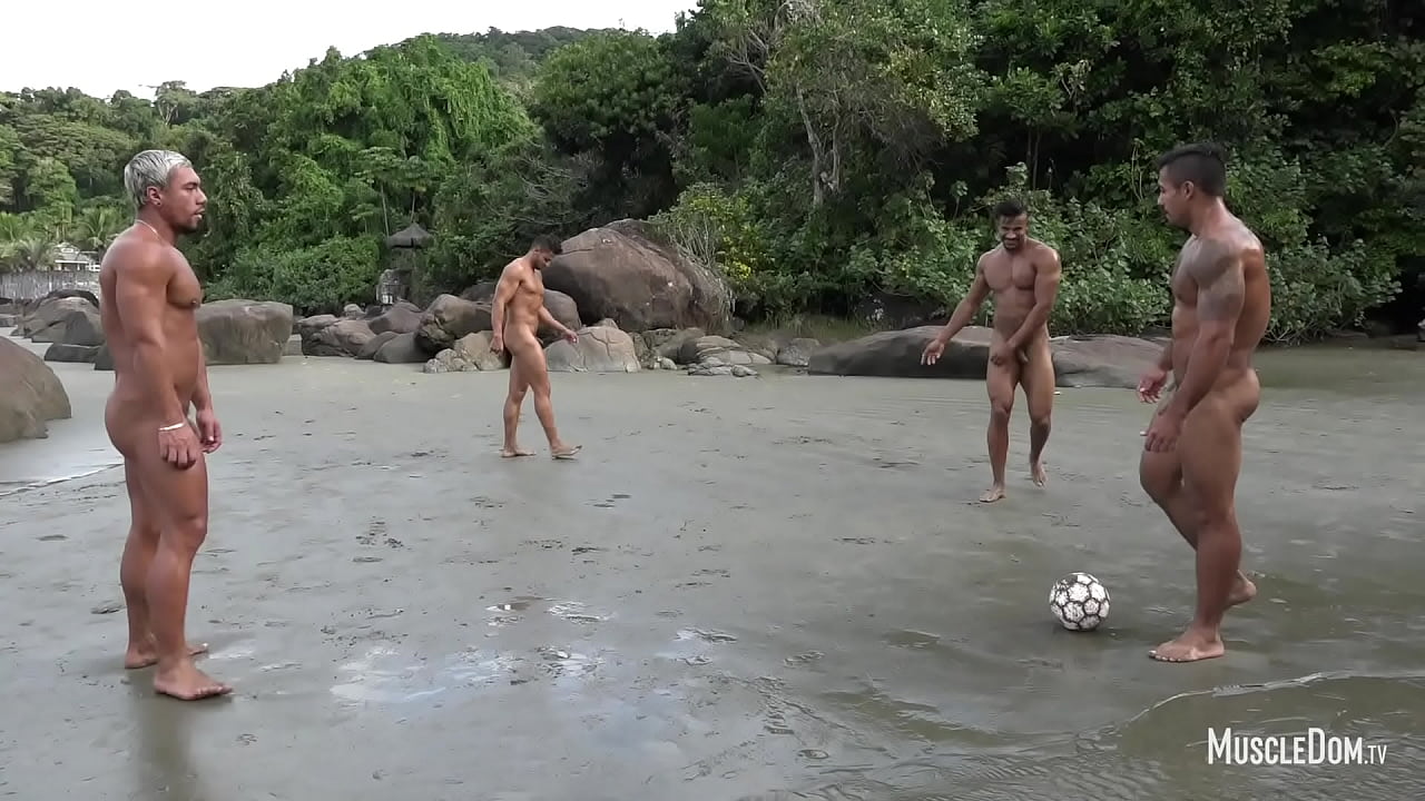 brett marbach add naked men playing football photo