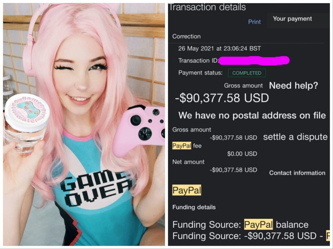 chris russelburg add belle delphine look alike image