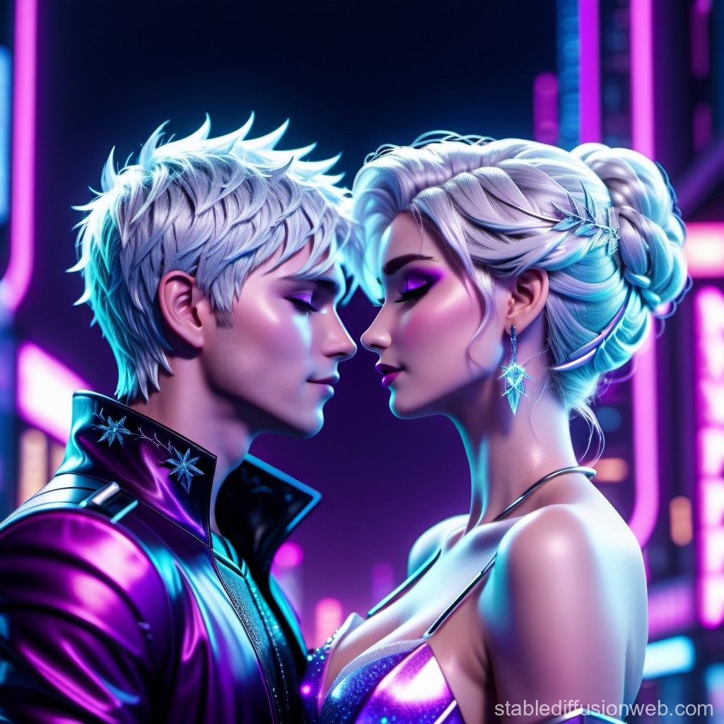 alma abaya add elsa and jack frost kissing image