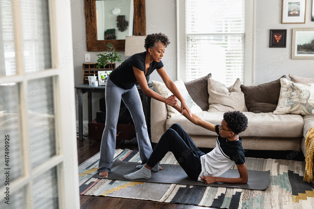 dan abbot add mom helping son get off image